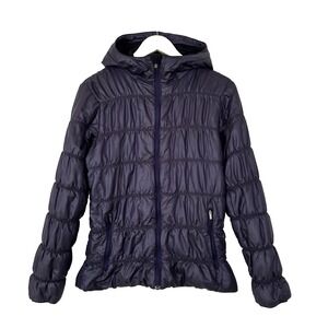 Columbia Omni-Heat Women's Hooded‎ Puffer Quilted Jacket Size M Purple
